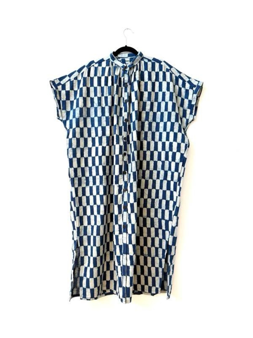 Happy French Gang Elise Big Rectangle Dress Indigo One Size